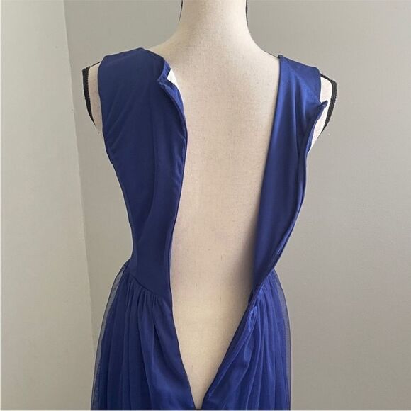Modcloth Blue Sleeveless Knee Length Retro Sundress Scoop Neck sz XS Graduation‎ - Picture 6 of 11